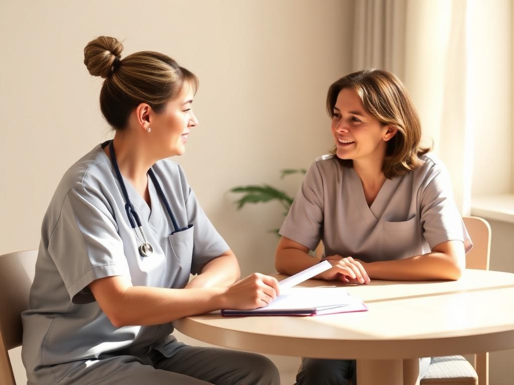 Nurse providing Personalized Disease Management Education